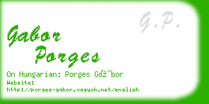 gabor porges business card